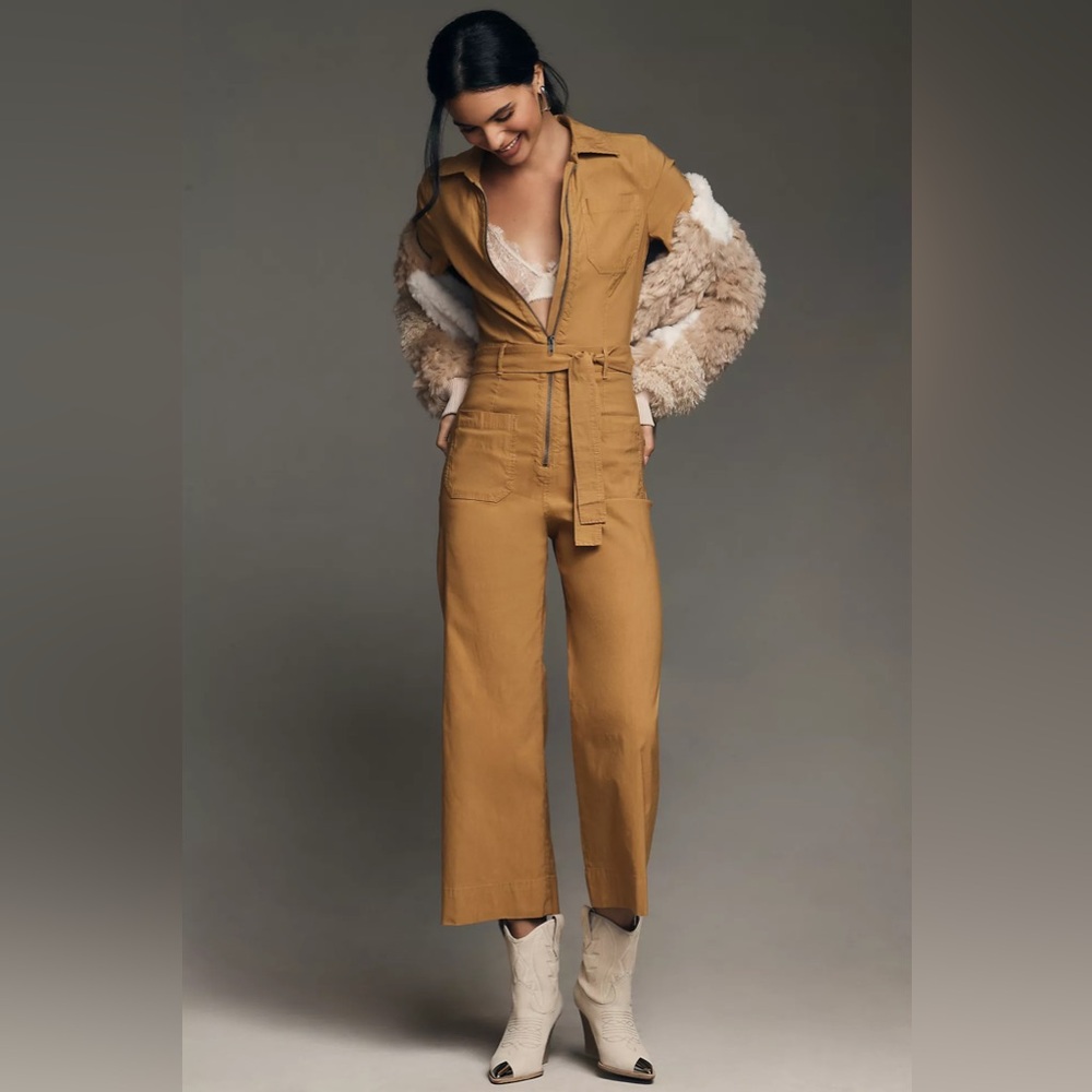 NWT Maeve The Colette Weekend Jumpsuit Honey $178 MSRP